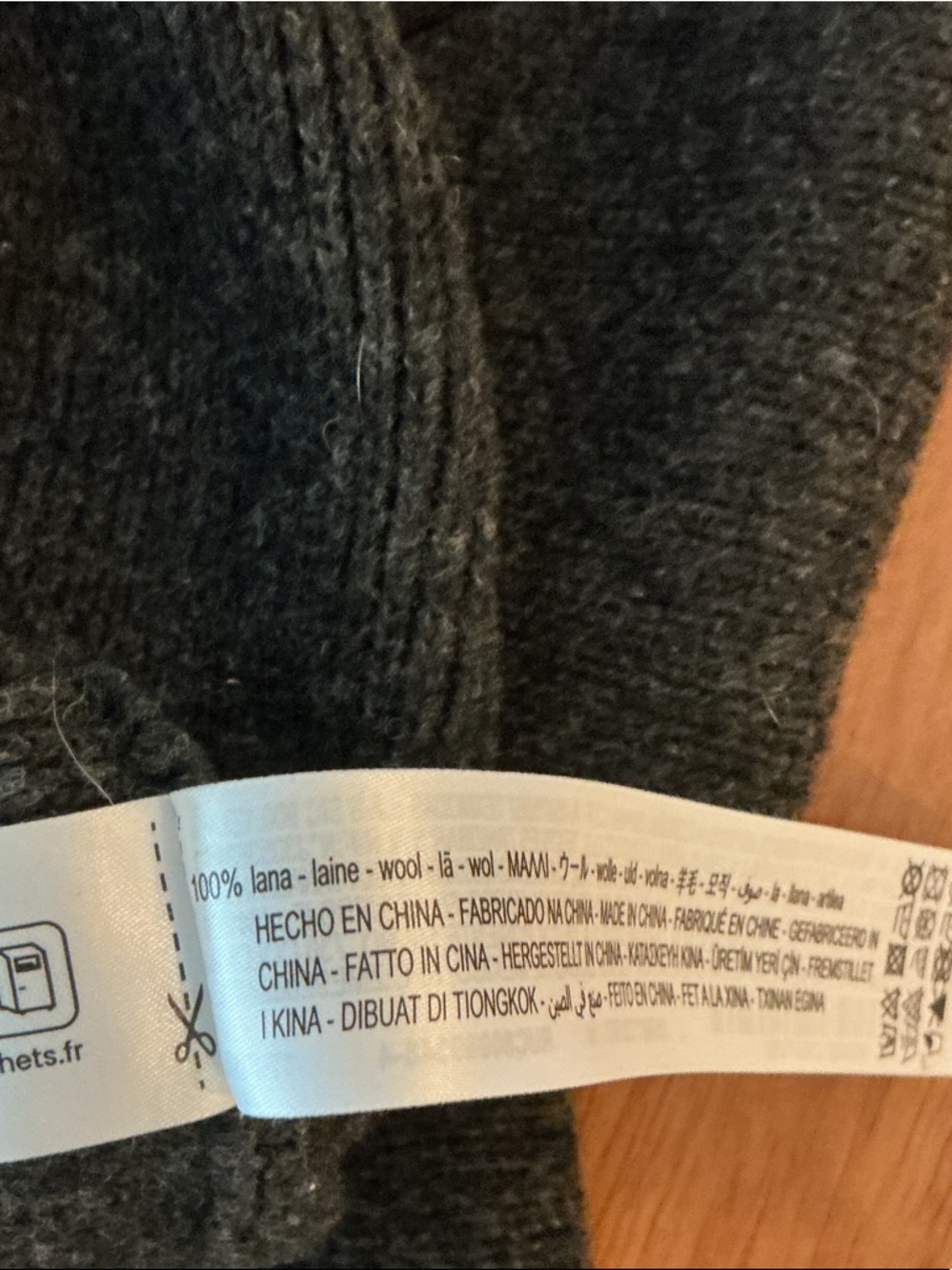 Zara Charcoal Gray Button-Front Wool Cardigan - Picture 5 of 5